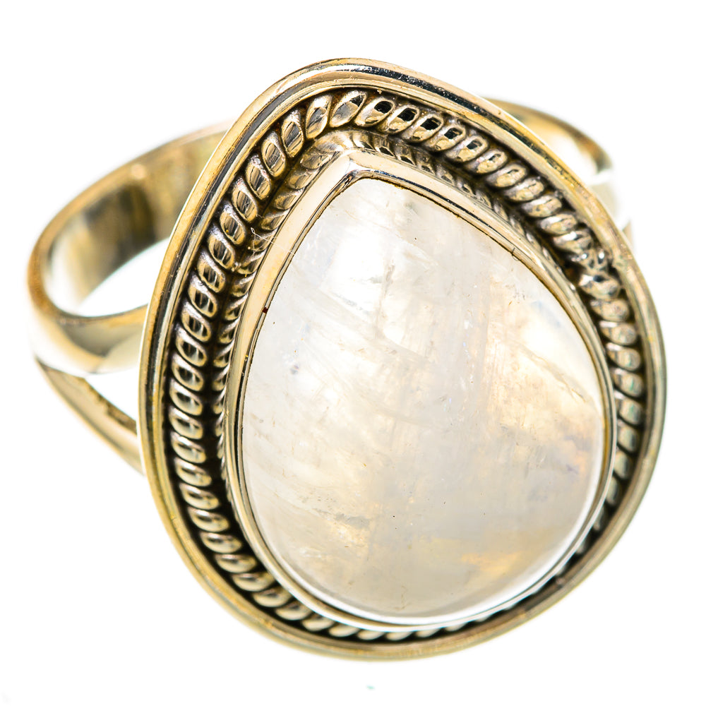 Rainbow Moonstone Rings handcrafted by Anasilvercos - RING103590 - Photo 2