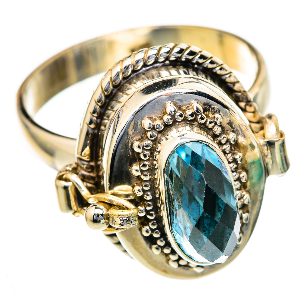 Blue Topaz Rings handcrafted by Anasilvercos - RING103597