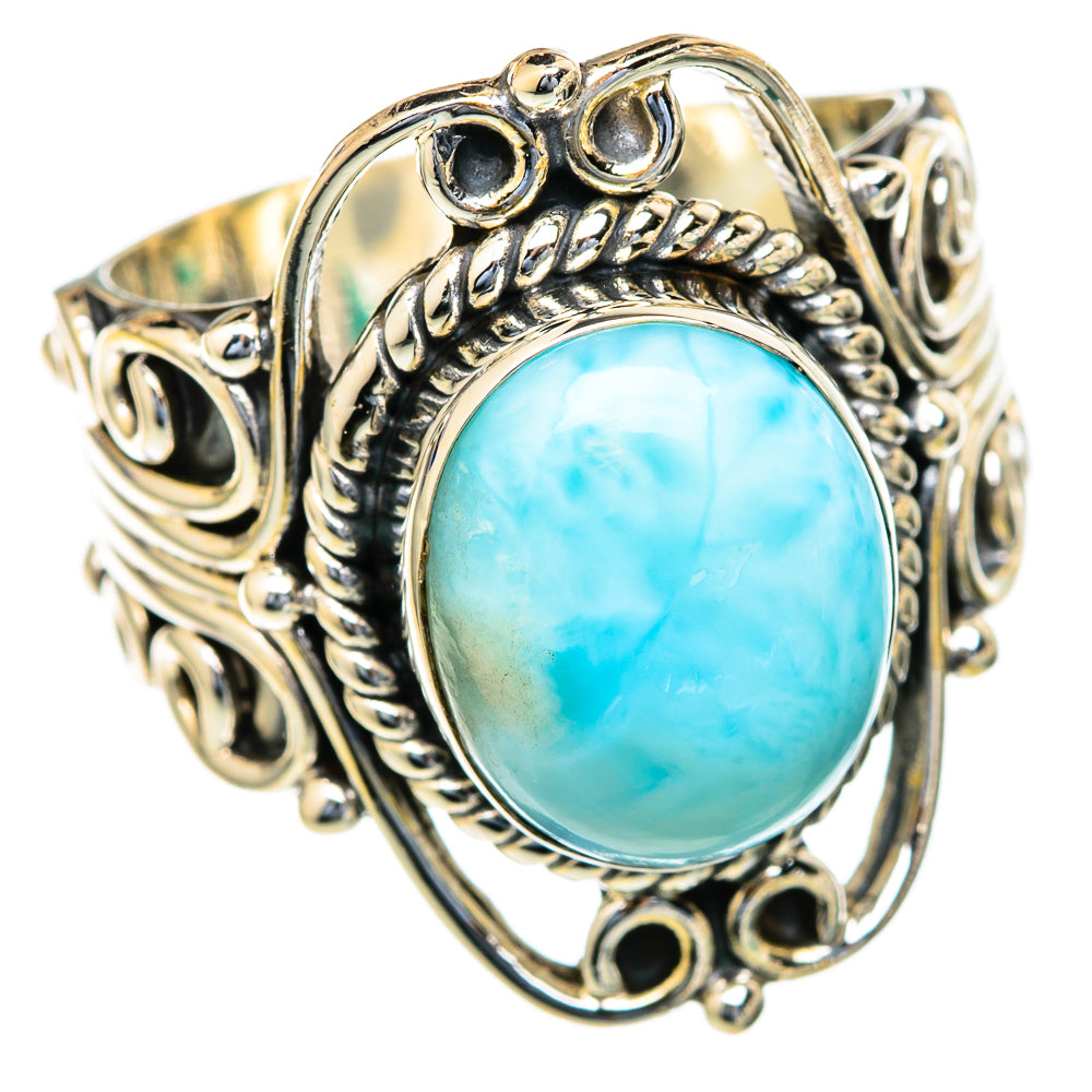 Larimar Rings handcrafted by Anasilvercos - RING103600