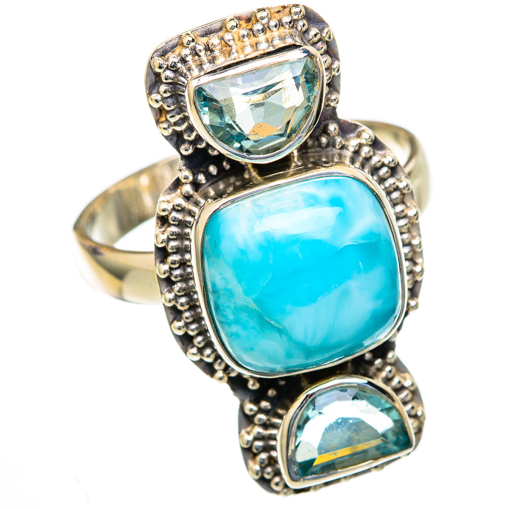 Larimar Rings handcrafted by Anasilvercos - RING103602