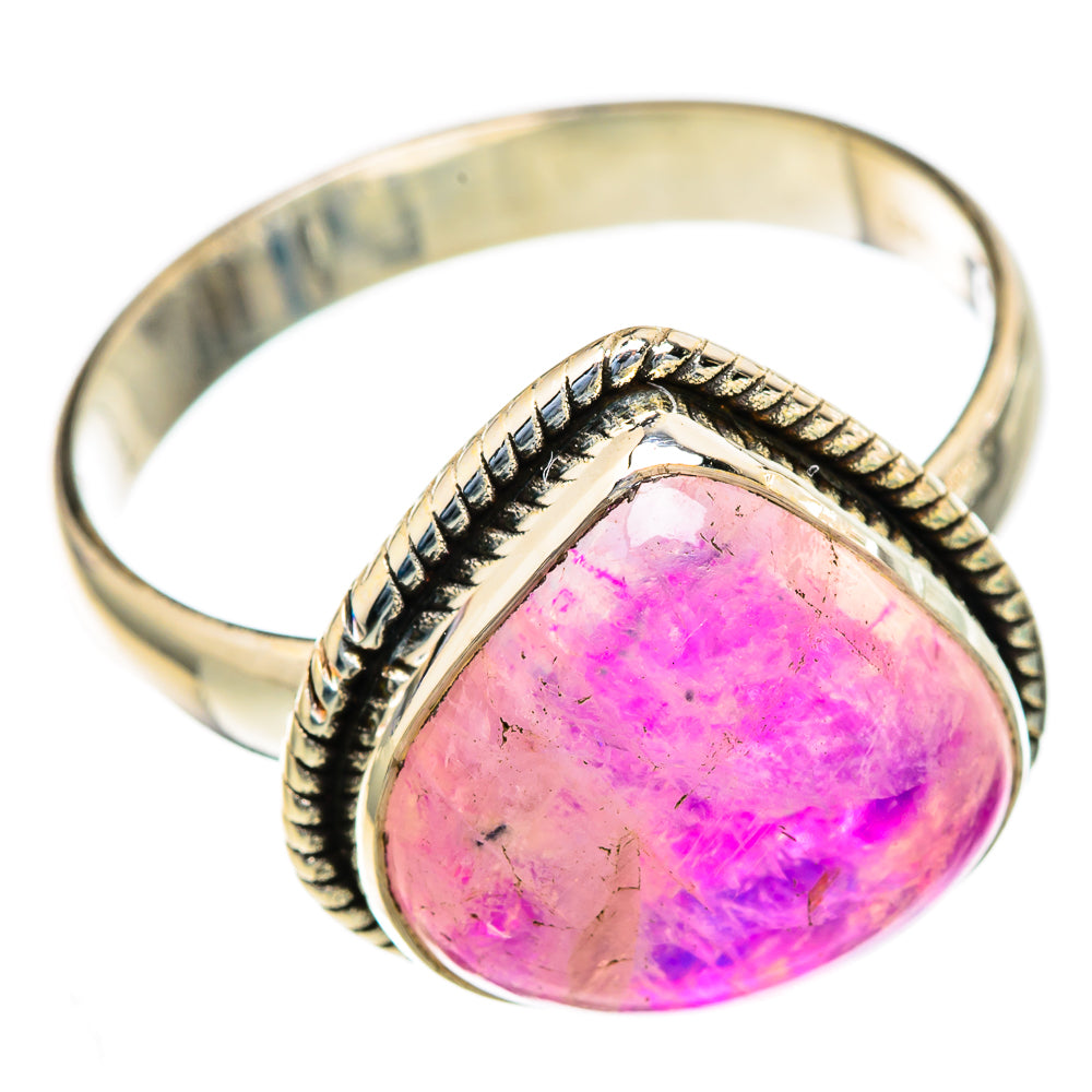 Pink Moonstone Rings handcrafted by Anasilvercos - RING103609