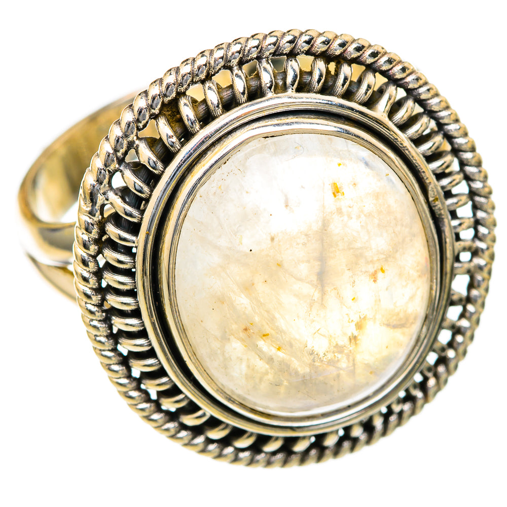 Rainbow Moonstone Rings handcrafted by Anasilvercos - RING103620 - Photo 2