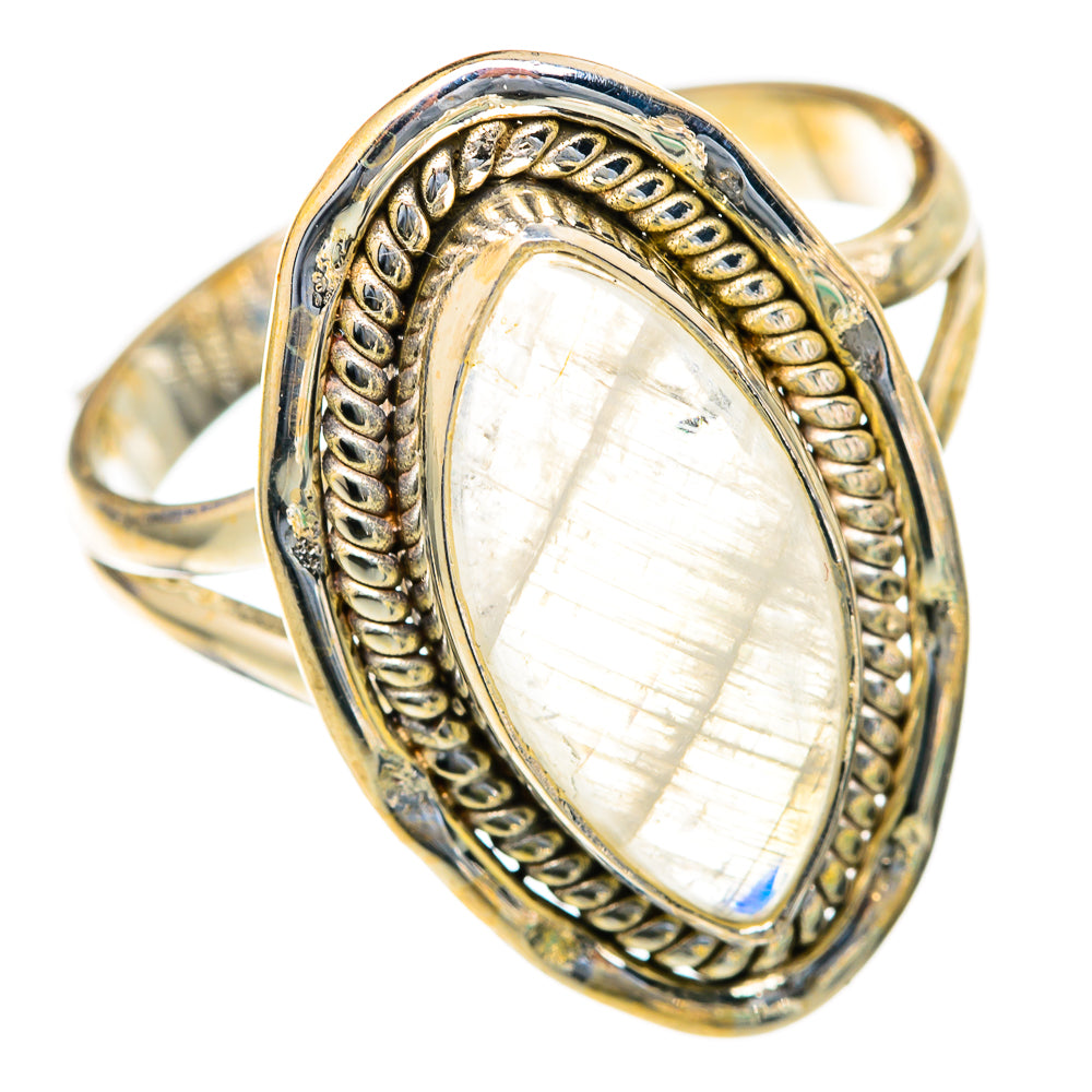 Rainbow Moonstone Rings handcrafted by Anasilvercos - RING103621 - Photo 2