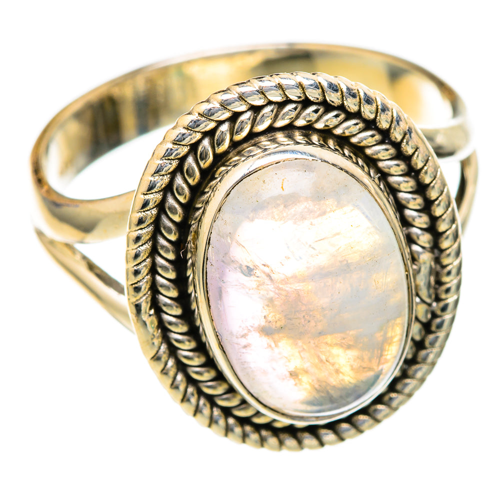 Rainbow Moonstone Rings handcrafted by Anasilvercos - RING103622 - Photo 2