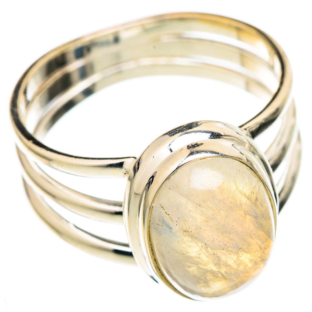 Rainbow Moonstone Rings handcrafted by Anasilvercos - RING103624 - Photo 2
