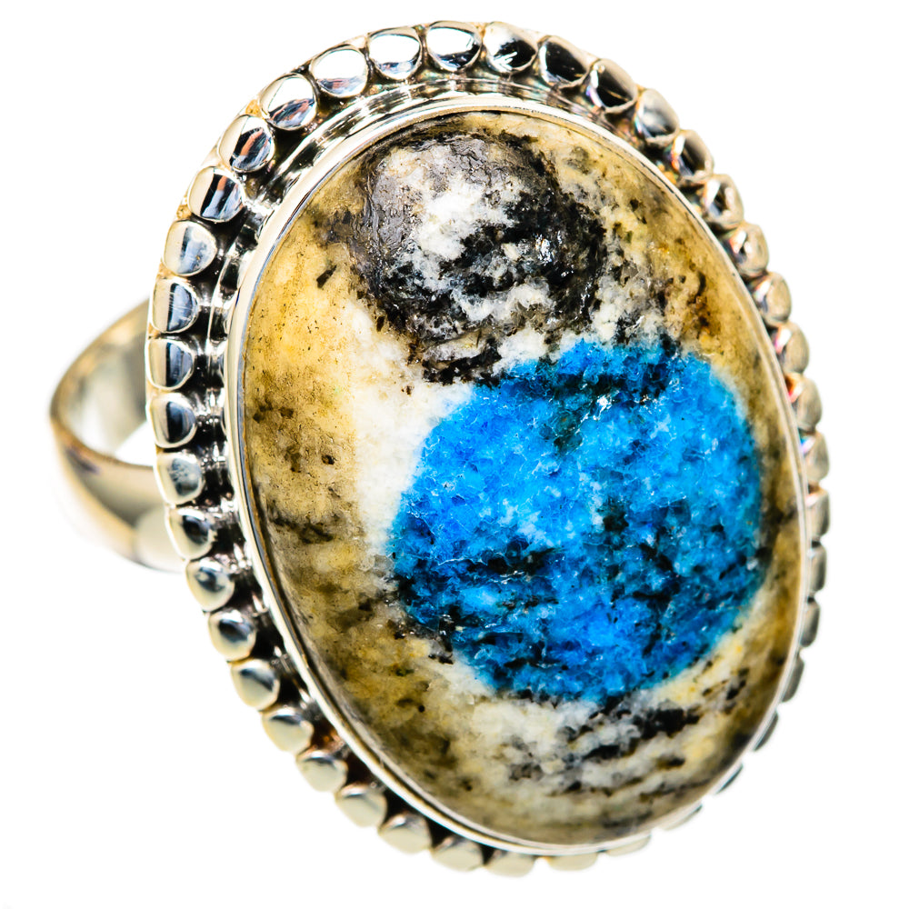 K2 Blue Azurite Rings handcrafted by Anasilvercos - RING103643 - Photo 2