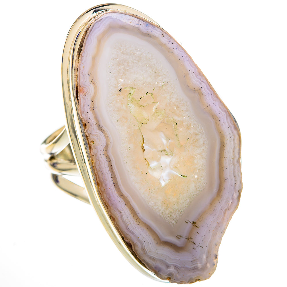 White Geode Slice Rings handcrafted by Anasilvercos - RING103685 - Photo 2