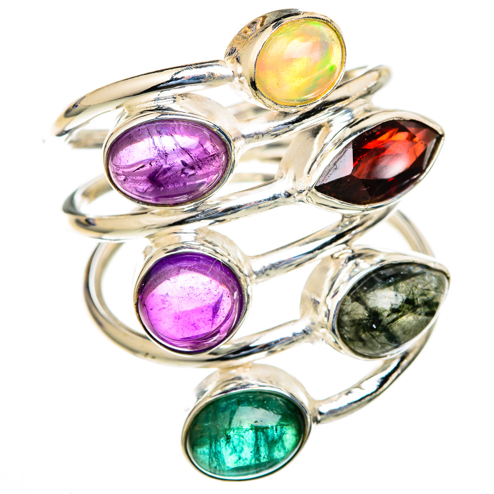 Tourmalinated Quartz Rings handcrafted by Anasilvercos - RING103686