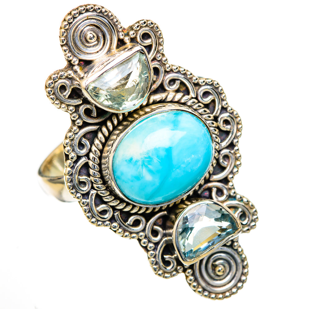 Larimar Rings handcrafted by Anasilvercos - RING103696