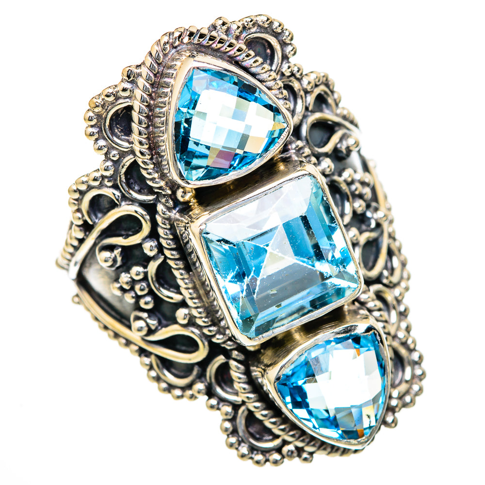 Blue Topaz Rings handcrafted by Anasilvercos - RING103702 - Photo 2
