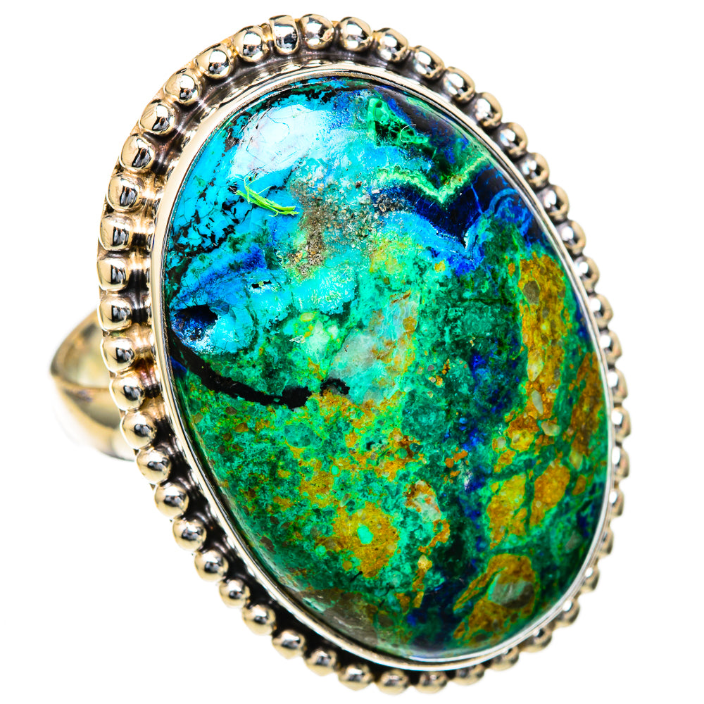 Azurite Malachite Rings handcrafted by Anasilvercos - RING103744 - Photo 2