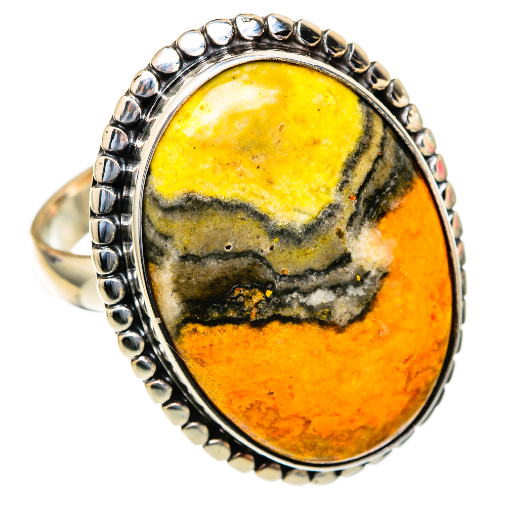 Bumble Bee Jasper Rings handcrafted by Anasilvercos - RING103745