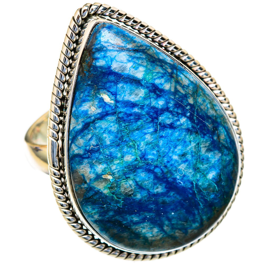 Chrysocolla In Quartz Rings handcrafted by Anasilvercos - RING103754