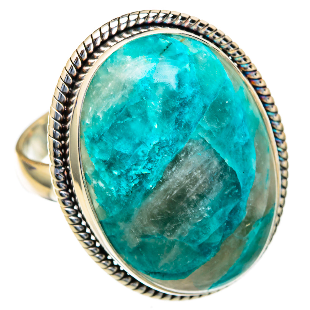 Chrysocolla In Quartz Rings handcrafted by Anasilvercos - RING103757