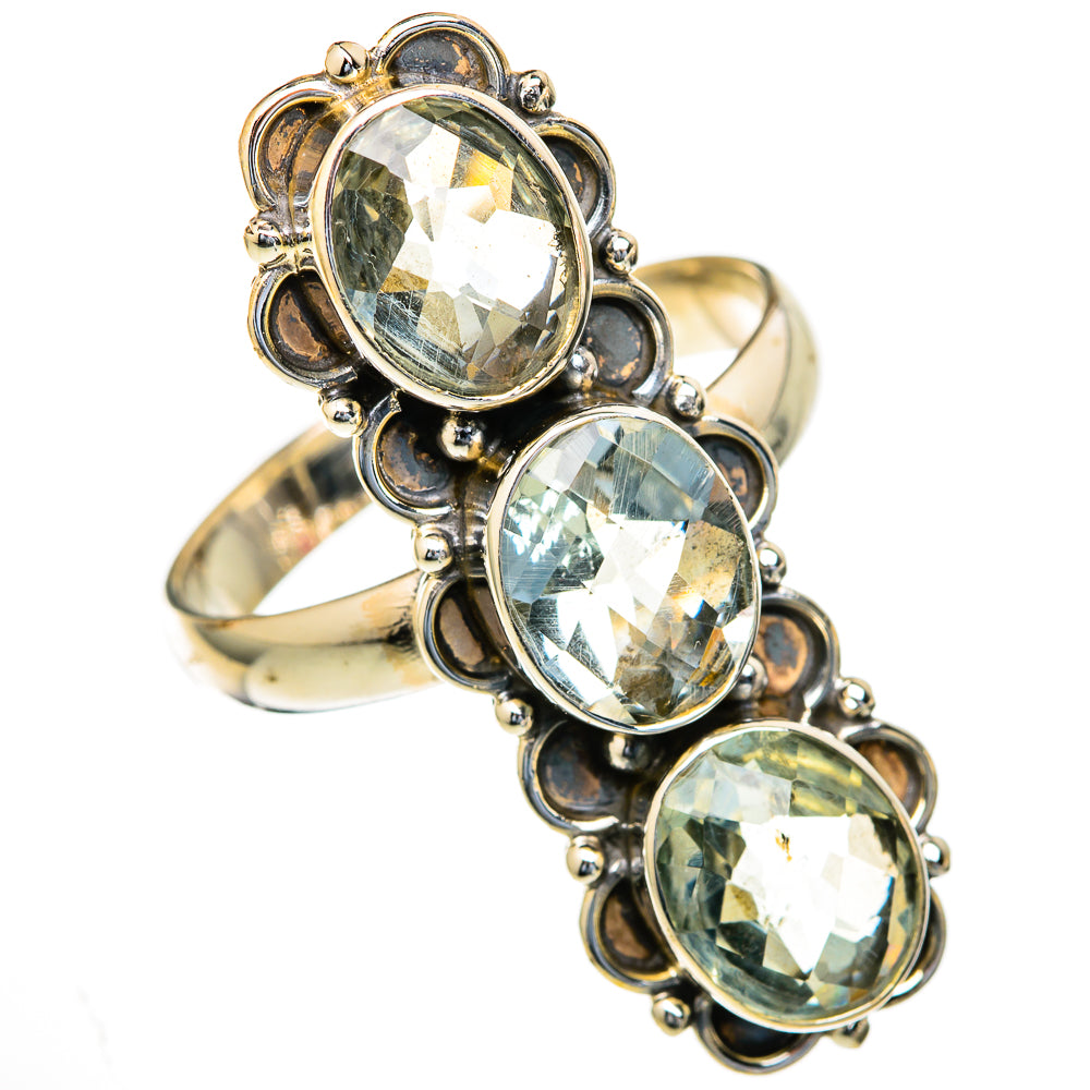 Green Amethyst Rings handcrafted by Anasilvercos - RING103782