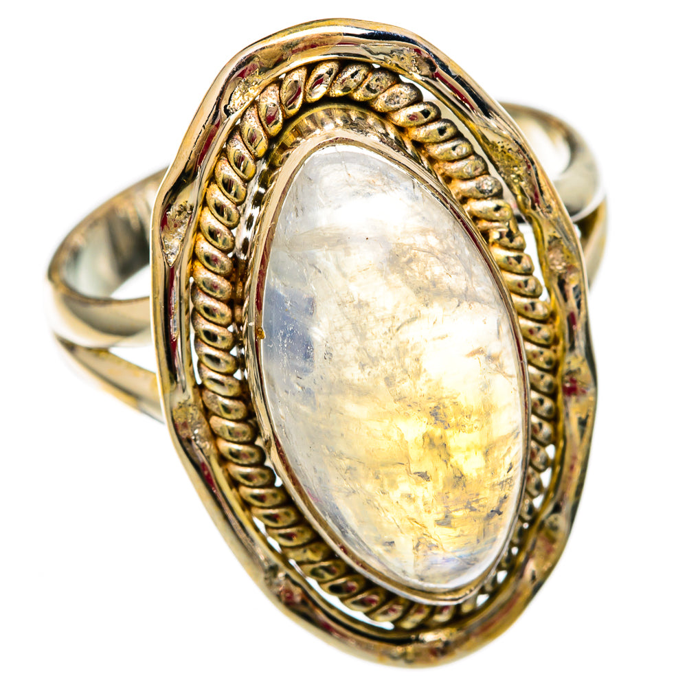 Rainbow Moonstone Rings handcrafted by Anasilvercos - RING103793 - Photo 2