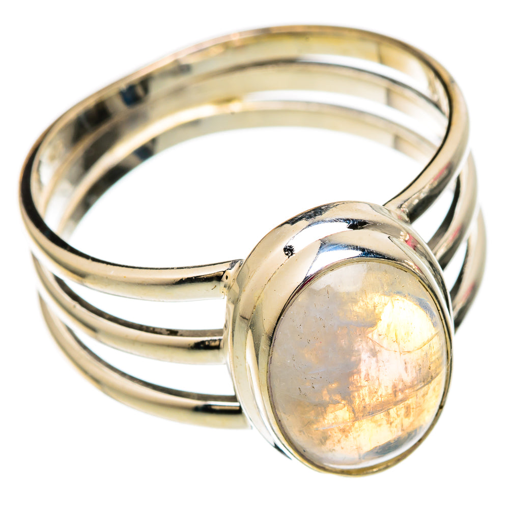 Rainbow Moonstone Rings handcrafted by Anasilvercos - RING103794 - Photo 2