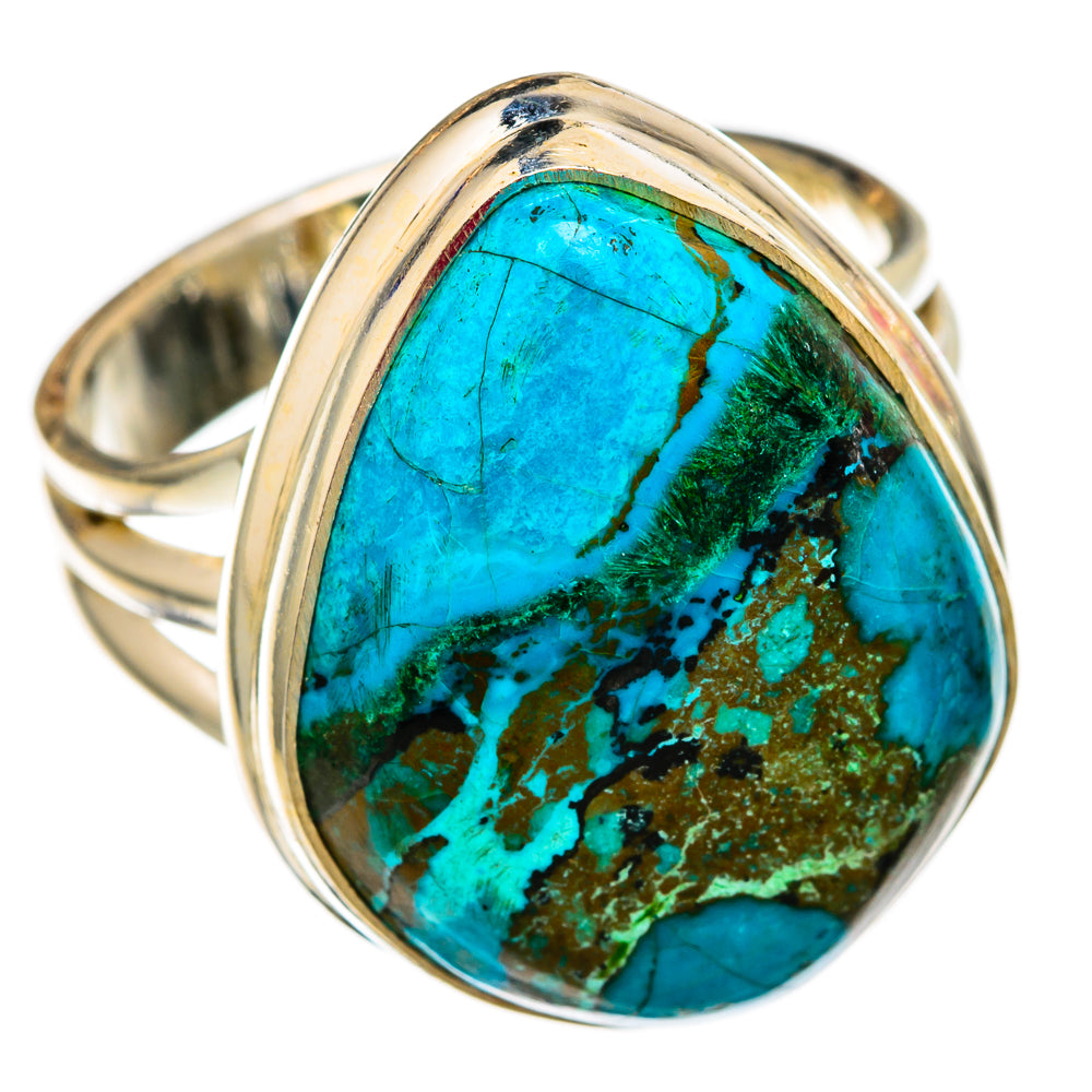 Chrysocolla In Malachite Rings handcrafted by Anasilvercos - RING103801