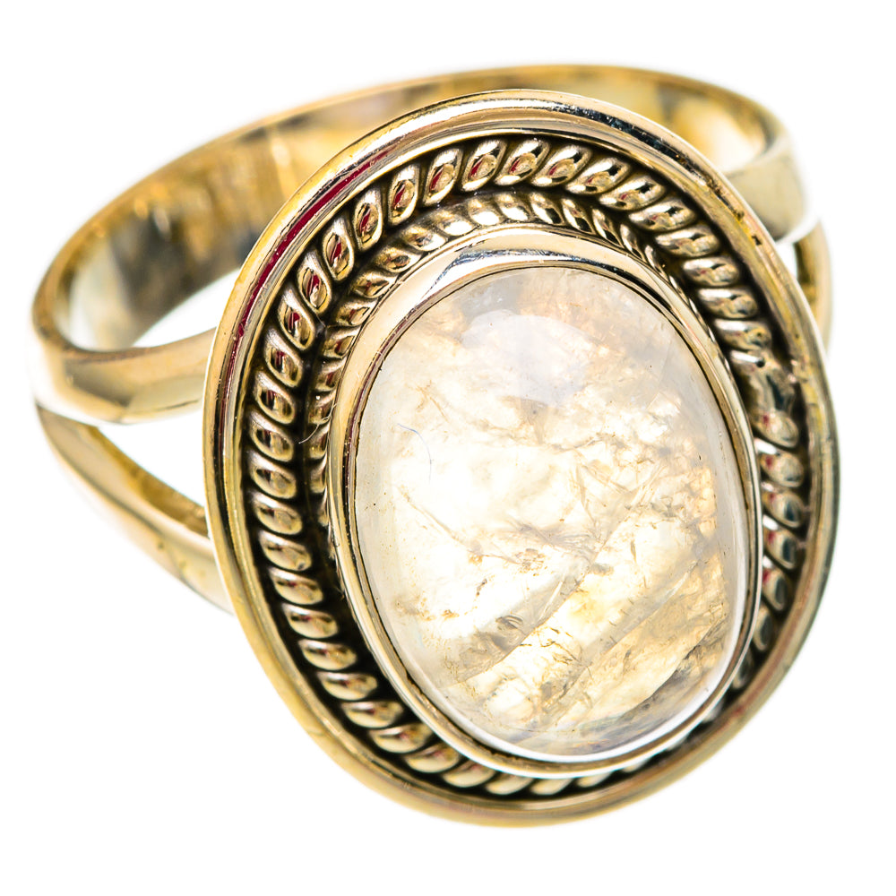 Rainbow Moonstone Rings handcrafted by Anasilvercos - RING103825 - Photo 2