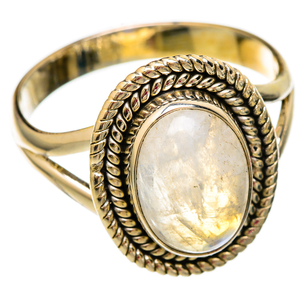 Rainbow Moonstone Rings handcrafted by Anasilvercos - RING103841 - Photo 2