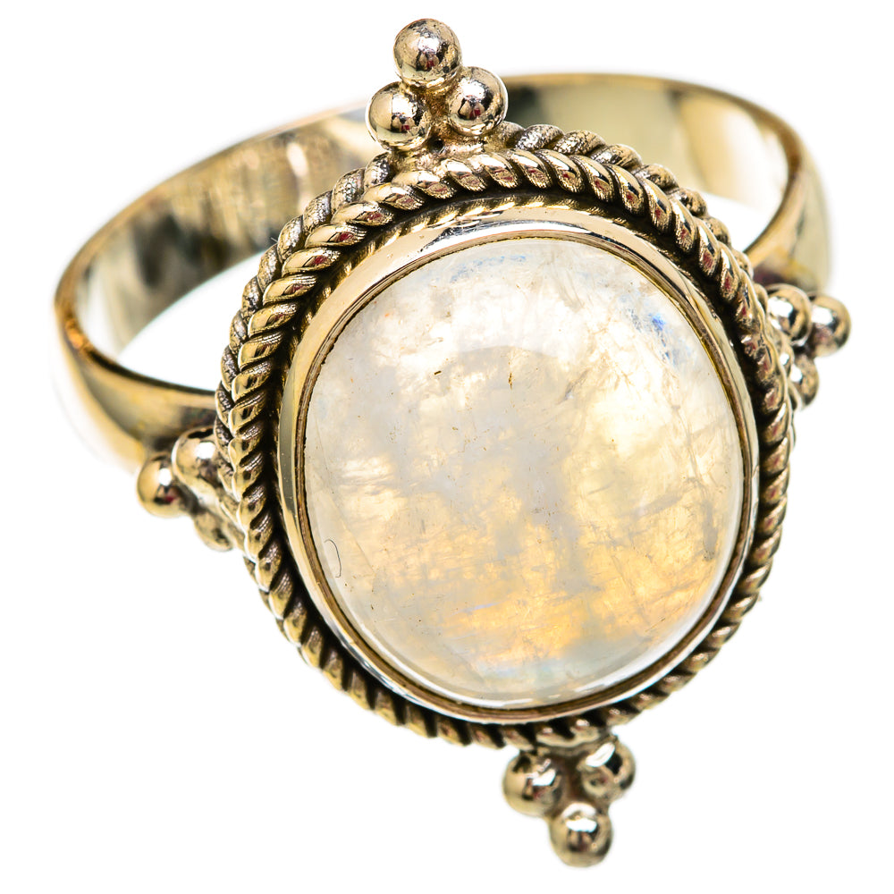 Rainbow Moonstone Rings handcrafted by Anasilvercos - RING103863 - Photo 2