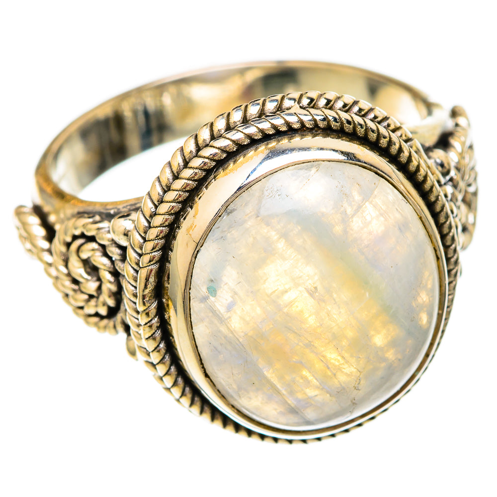 Rainbow Moonstone Rings handcrafted by Anasilvercos - RING103865 - Photo 2