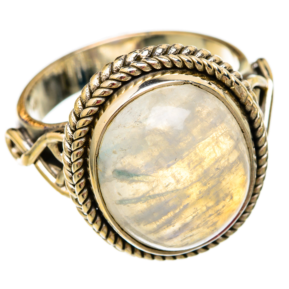 Rainbow Moonstone Rings handcrafted by Anasilvercos - RING103873 - Photo 2
