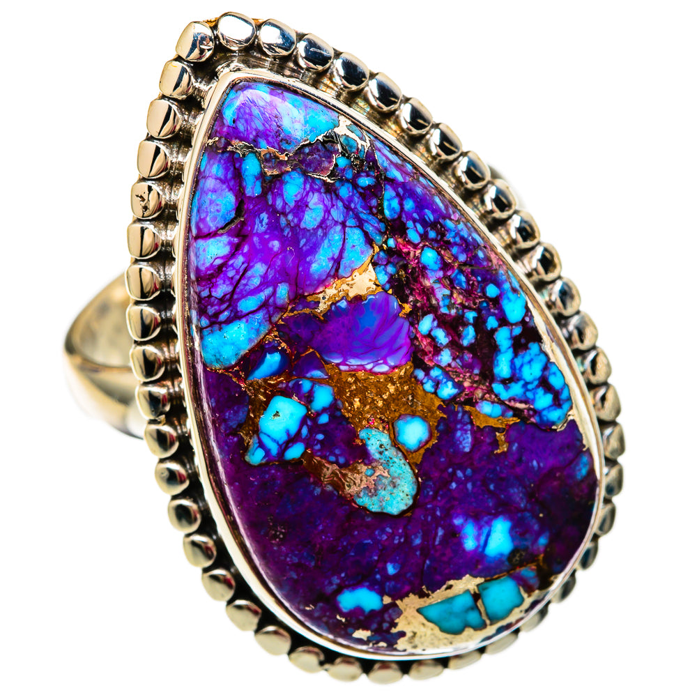 Purple Copper Turquoise Rings handcrafted by Anasilvercos - RING103876