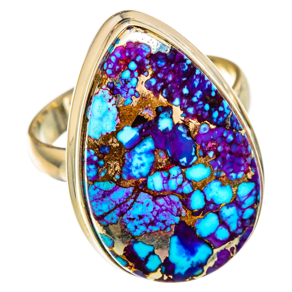 Purple Copper Turquoise Rings handcrafted by Anasilvercos - RING103880 - Photo 2