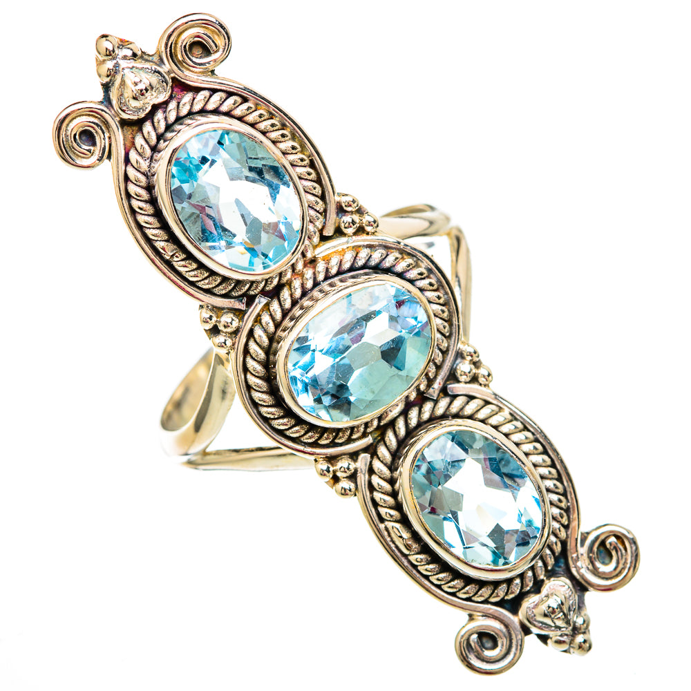 Blue Topaz Rings handcrafted by Anasilvercos - RING103903 - Photo 2