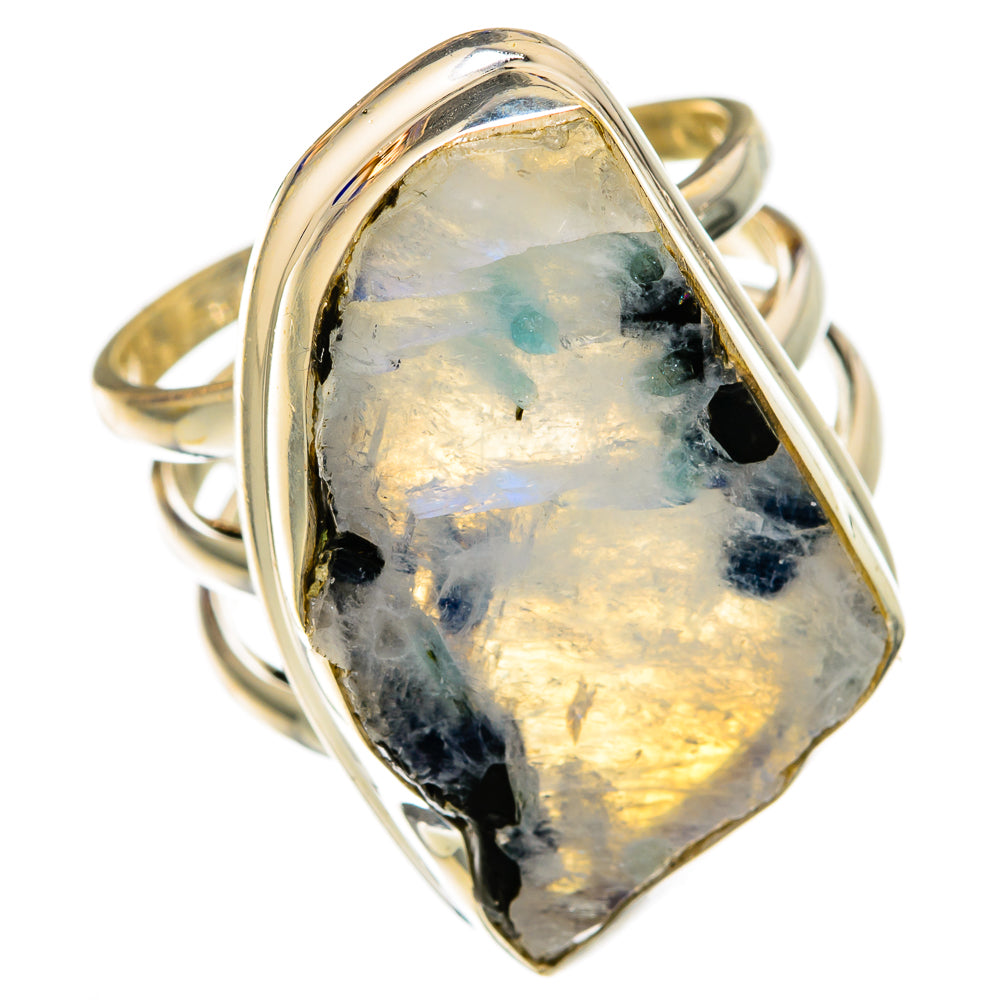 Rainbow Moonstone Rings handcrafted by Anasilvercos - RING103931 - Photo 2
