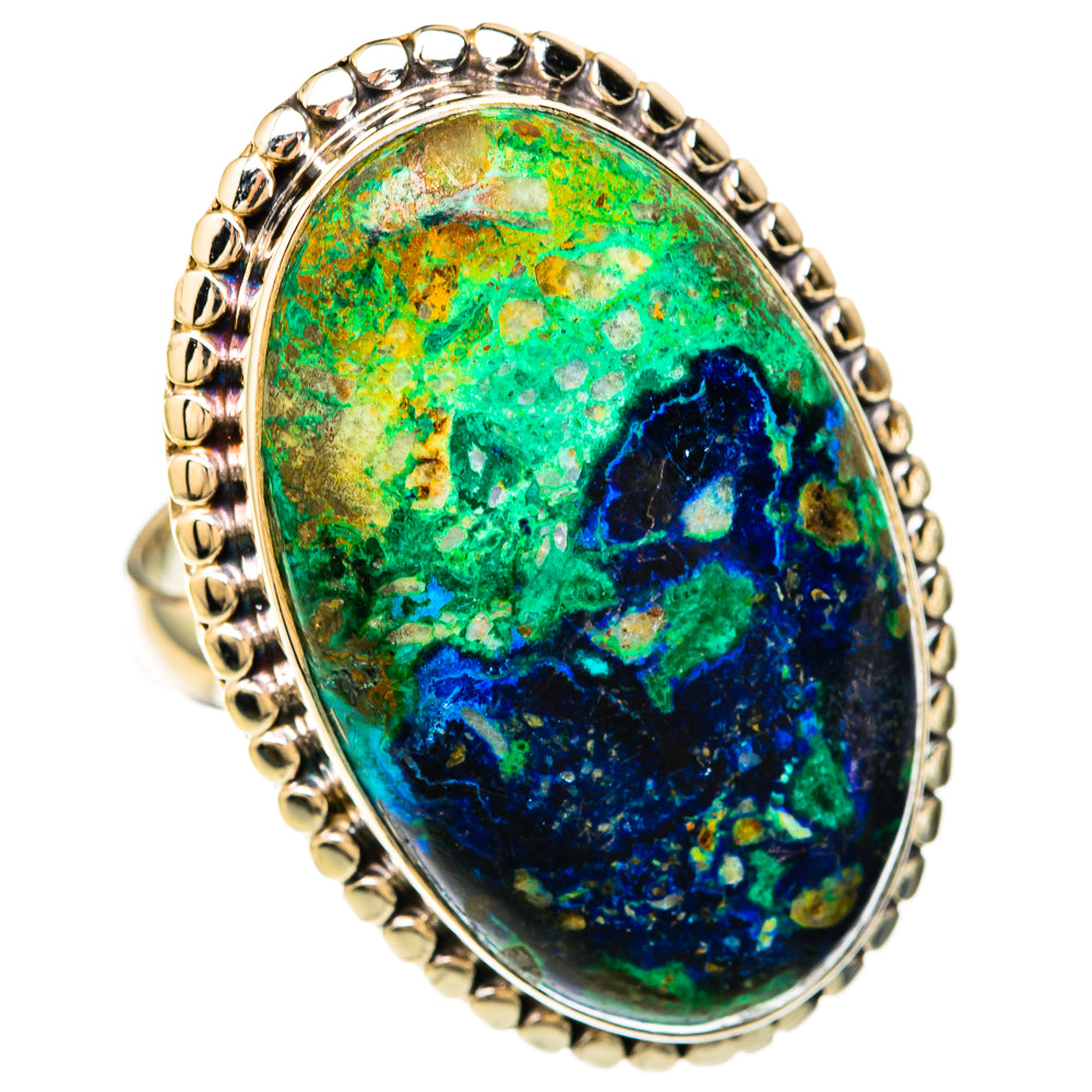 Azurite Malachite Rings handcrafted by Anasilvercos - RING103932 - Photo 2