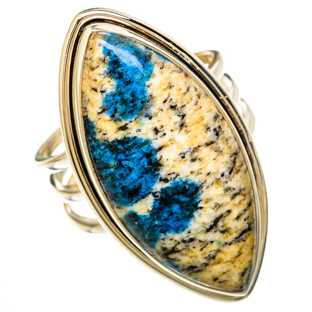 K2 Blue Azurite Rings handcrafted by Anasilvercos - RING103935