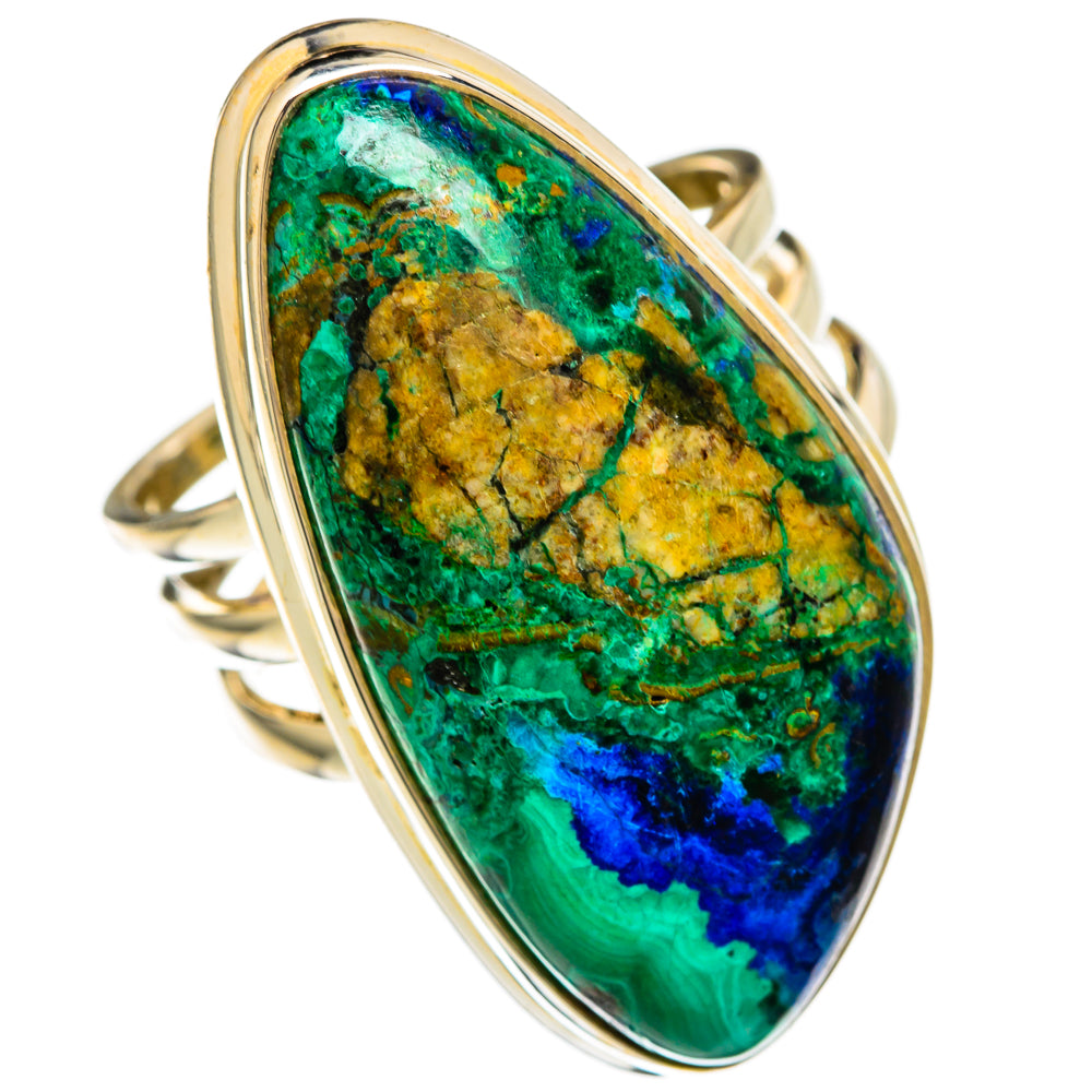 Azurite Malachite Rings handcrafted by Anasilvercos - RING103945 - Photo 2