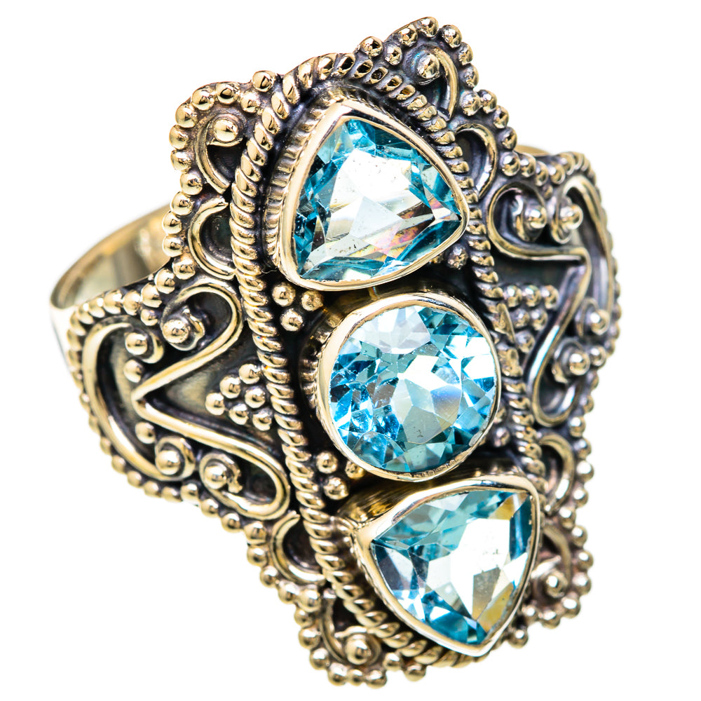 Blue Topaz Rings handcrafted by Anasilvercos - RING103961 - Photo 2