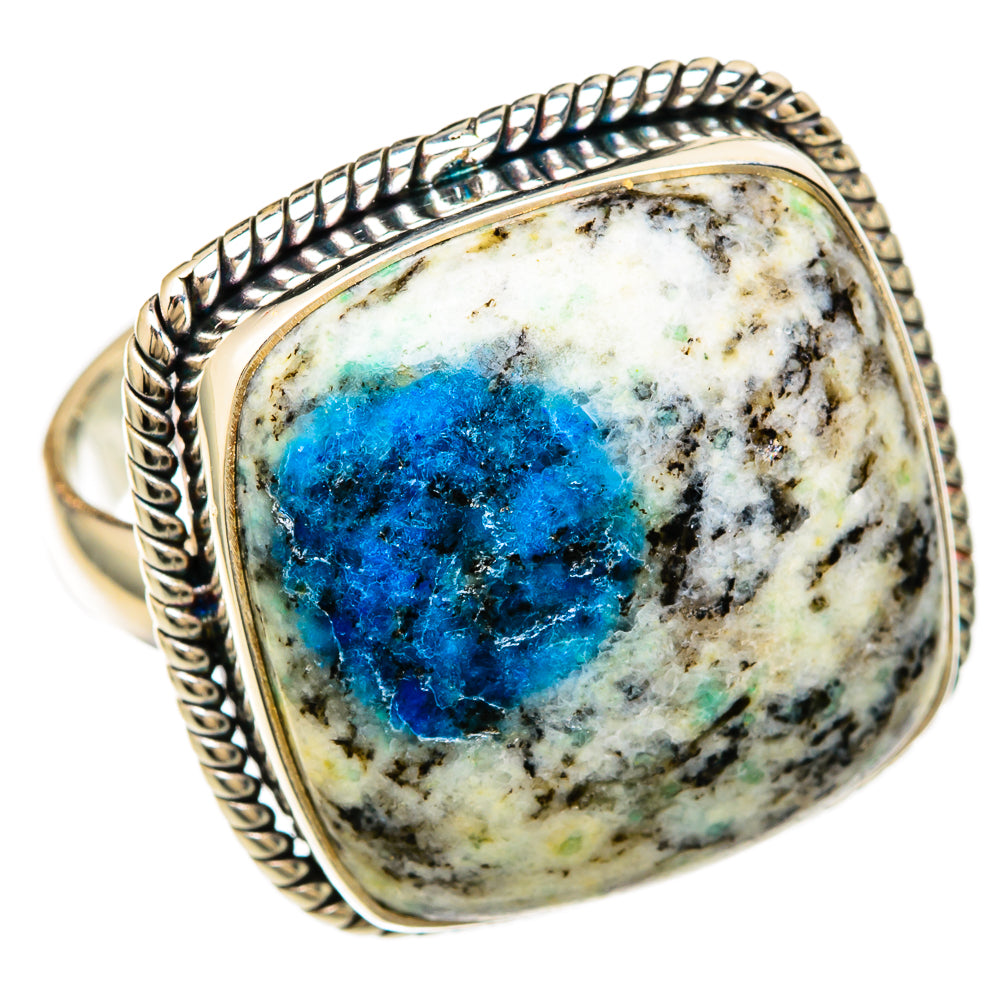 K2 Blue Azurite Rings handcrafted by Anasilvercos - RING103963 - Photo 2