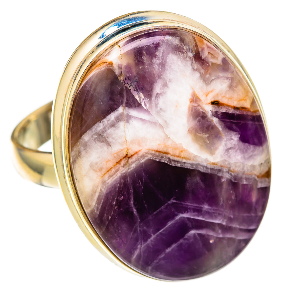Chevron Amethyst Rings handcrafted by Anasilvercos - RING103979
