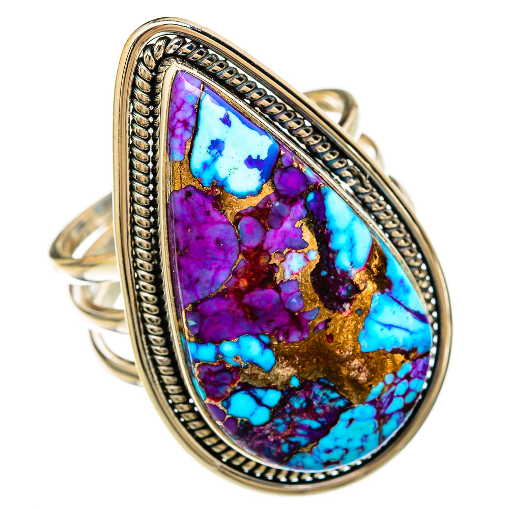 Purple Copper Turquoise Rings handcrafted by Anasilvercos - RING103980