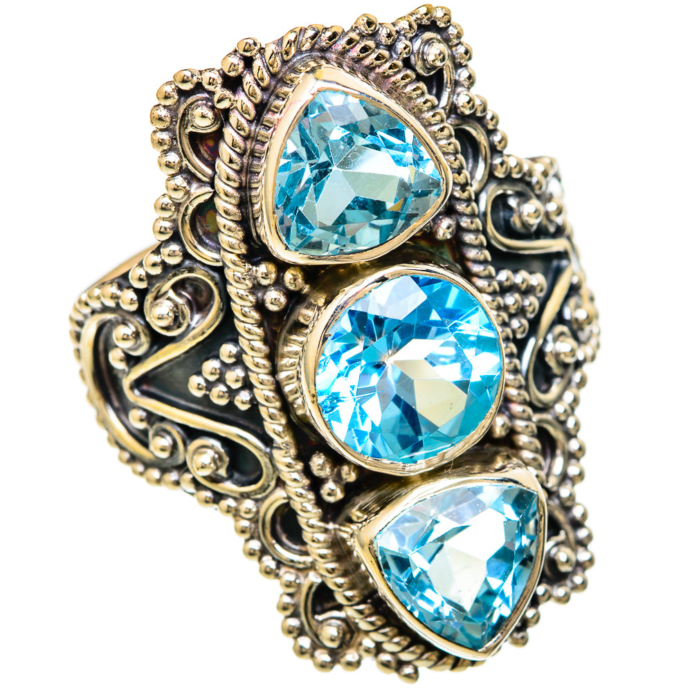 Blue Topaz Rings handcrafted by Anasilvercos - RING103985 - Photo 2