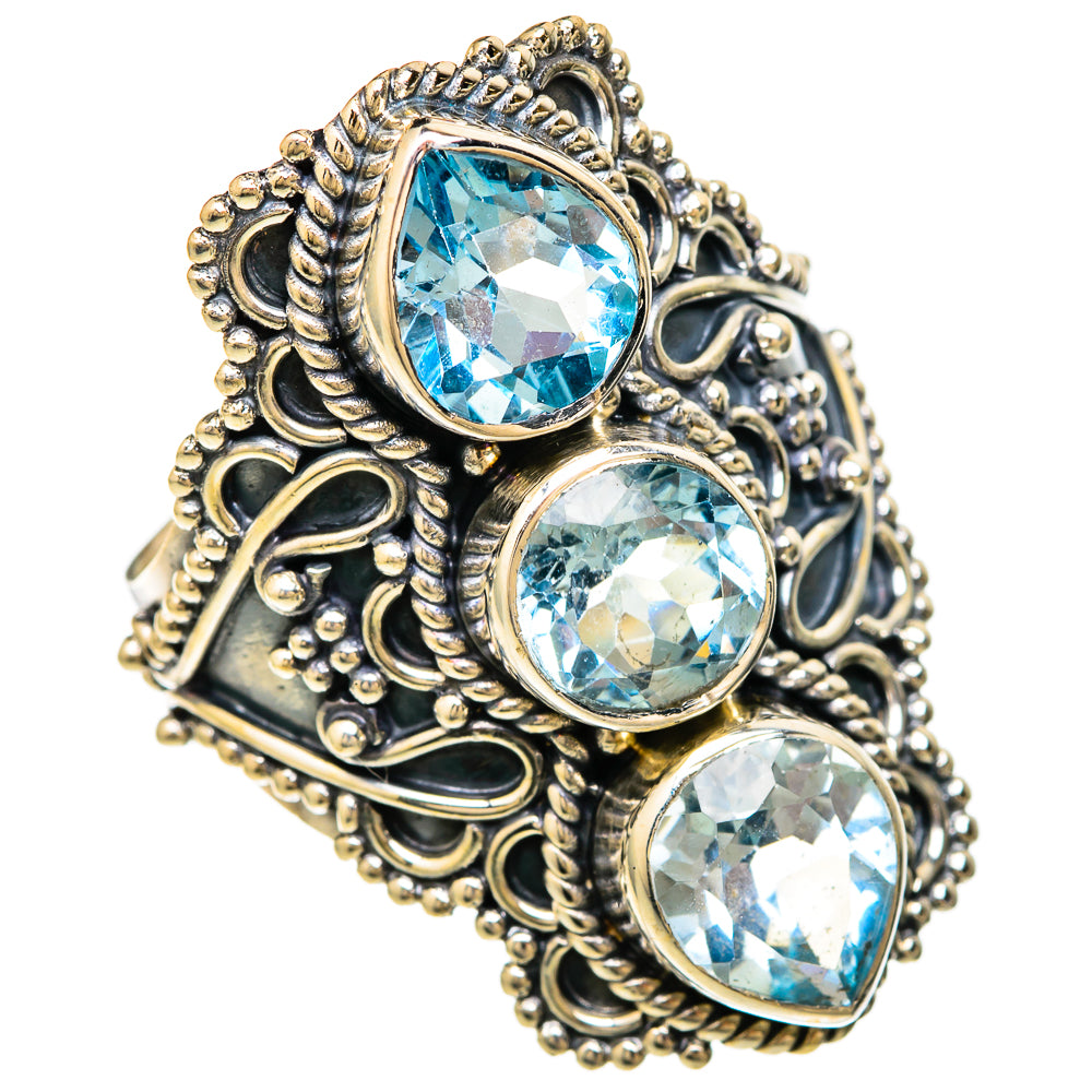 Blue Topaz Rings handcrafted by Anasilvercos - RING104009 - Photo 2