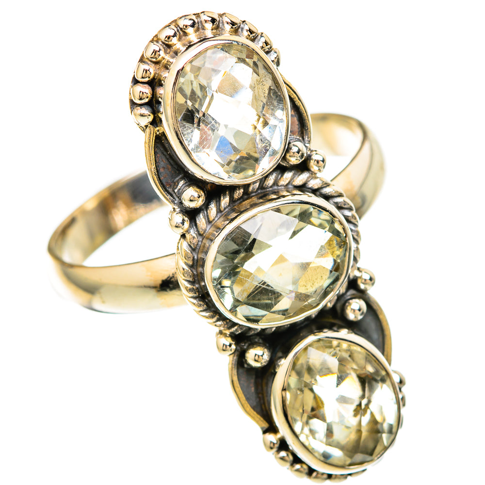 Green Amethyst Rings handcrafted by Anasilvercos - RING104014 - Photo 2