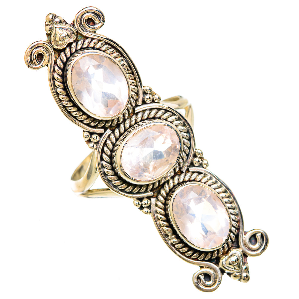 Rose Quartz Rings handcrafted by Anasilvercos - RING104022 - Photo 2