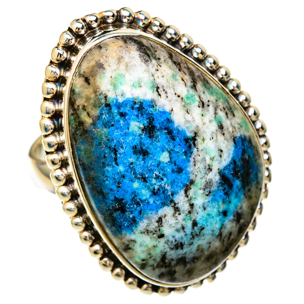 K2 Blue Azurite Rings handcrafted by Anasilvercos - RING104029 - Photo 2