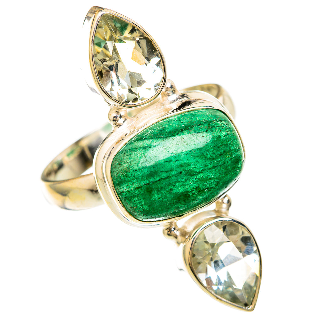 Green Aventurine Rings handcrafted by Anasilvercos - RING104034 - Photo 2