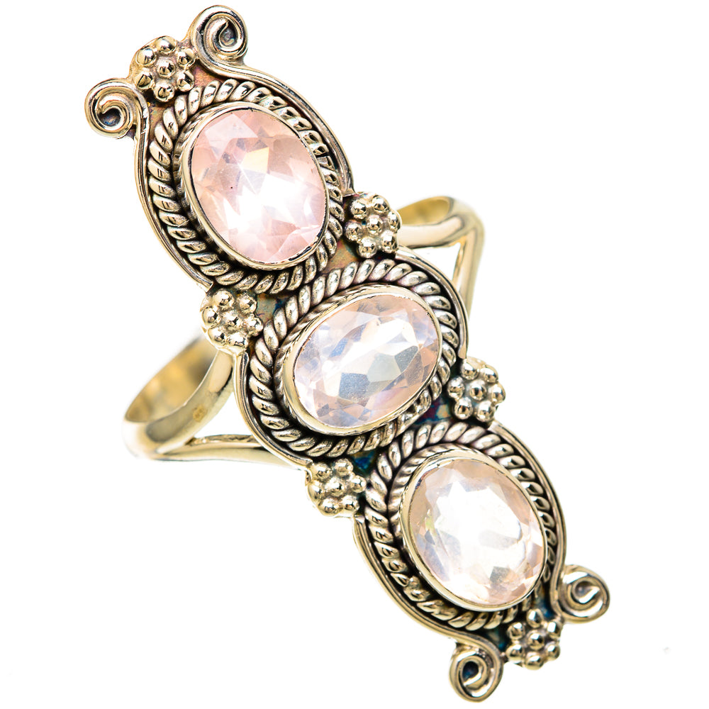 Rose Quartz Rings handcrafted by Anasilvercos - RING104037 - Photo 2
