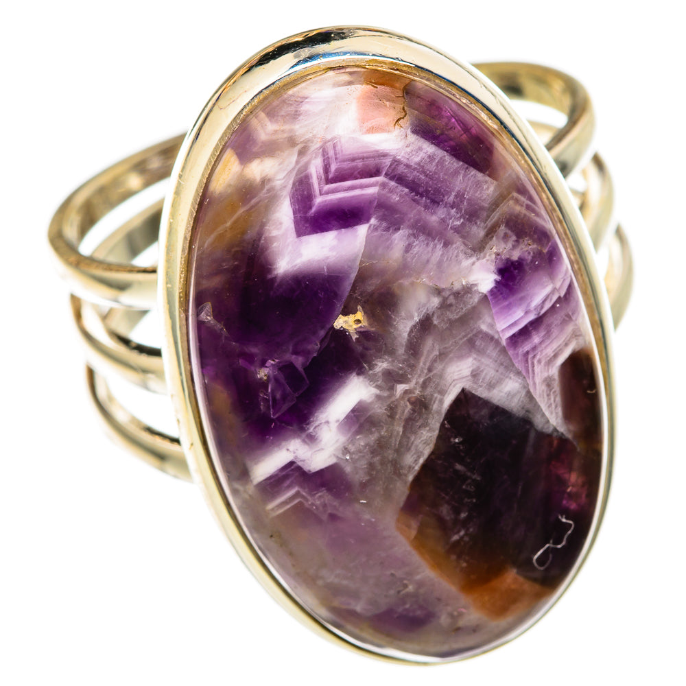Chevron Amethyst Rings handcrafted by Anasilvercos - RING104055