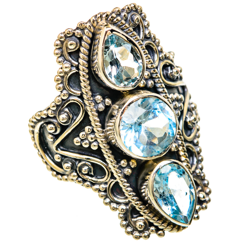 Blue Topaz Rings handcrafted by Anasilvercos - RING104064 - Photo 2