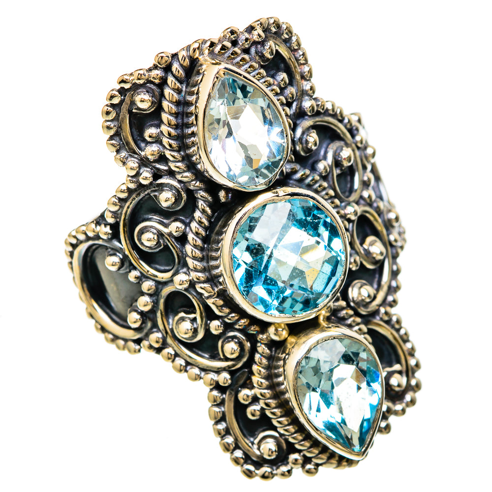 Blue Topaz Rings handcrafted by Anasilvercos - RING104078 - Photo 2