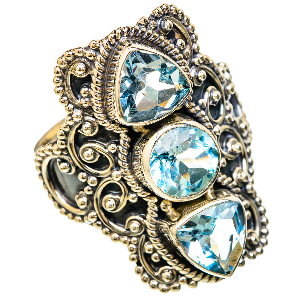 Blue Topaz Rings handcrafted by Anasilvercos - RING104082 - Photo 2