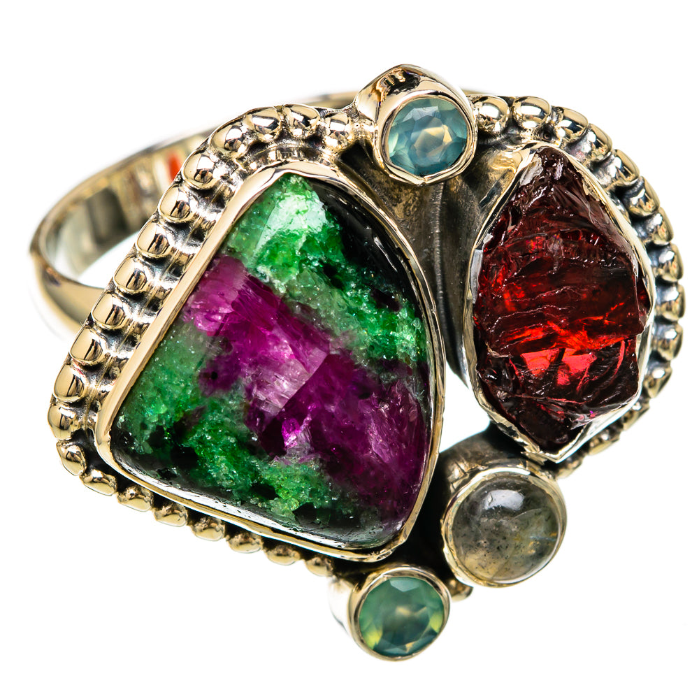 Ruby Zoisite Rings handcrafted by Anasilvercos - RING104137 - Photo 2